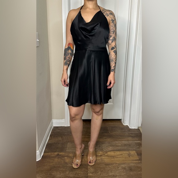 SATIN EFFECT MINI DRESS - Picture 6 of 6